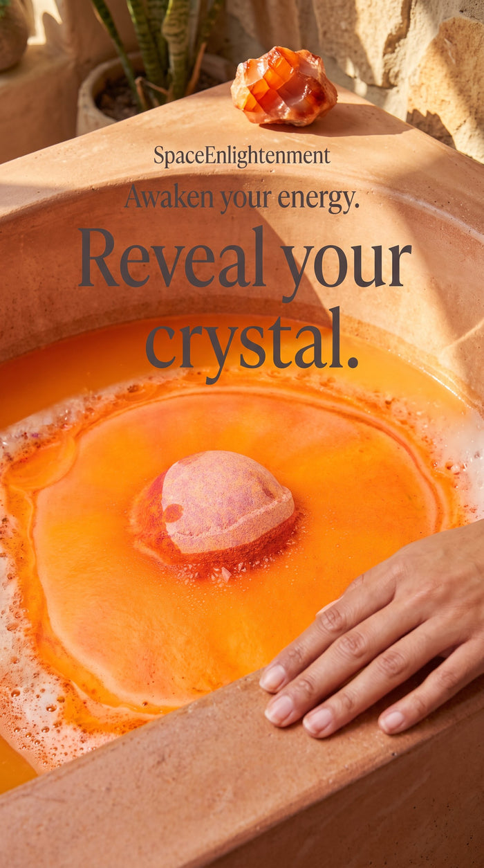 Crystal Bath Bomb Flame & Fire Hidden Gemstone