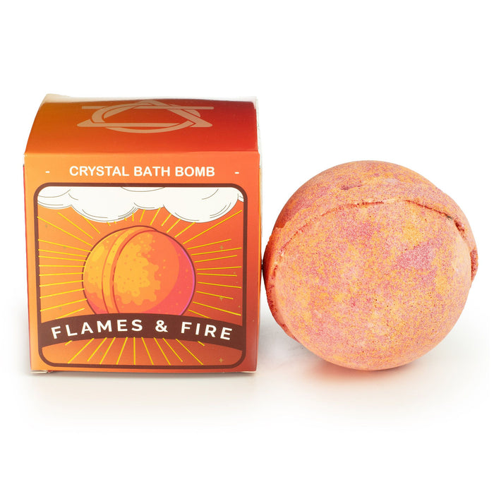 Crystal Bath Bomb Flame & Fire Hidden Gemstone