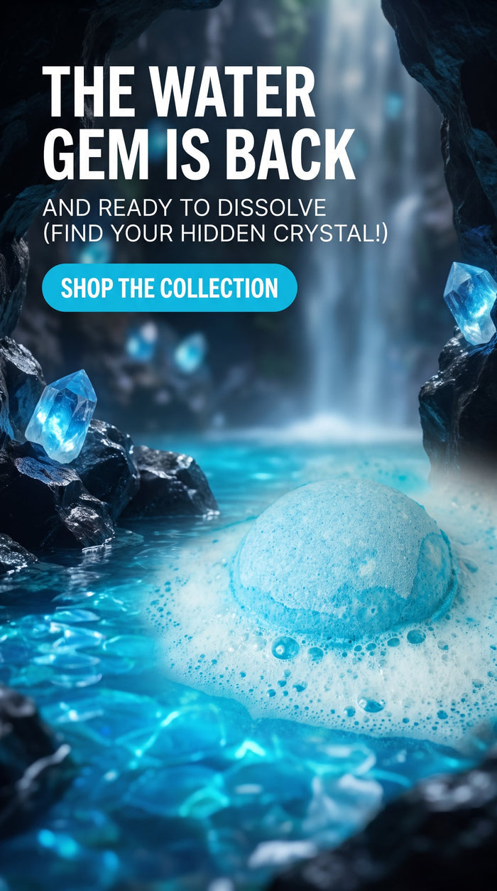 Crystal Bath Bomb Water & Ice Hidden Gemstone