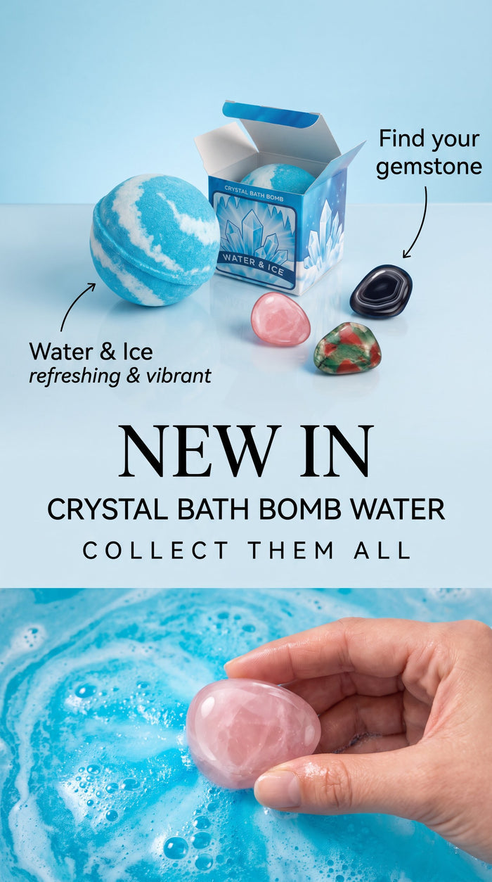 Crystal Bath Bomb Water & Ice Hidden Gemstone