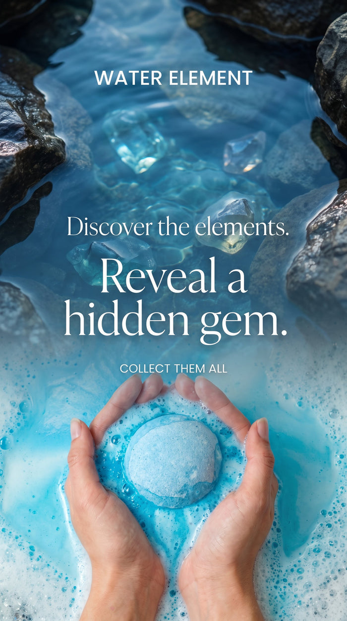 Crystal Bath Bomb Water & Ice Hidden Gemstone