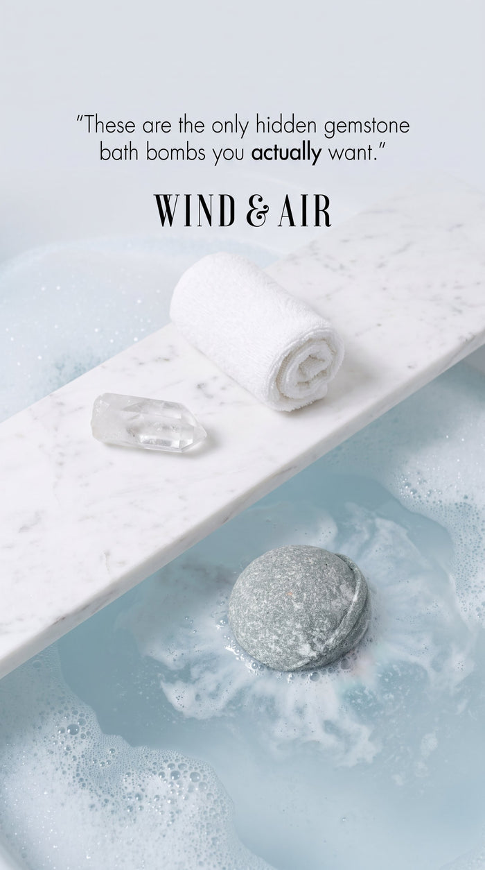 Crystal Bath Bomb Wind & Air Hidden Gemstone
