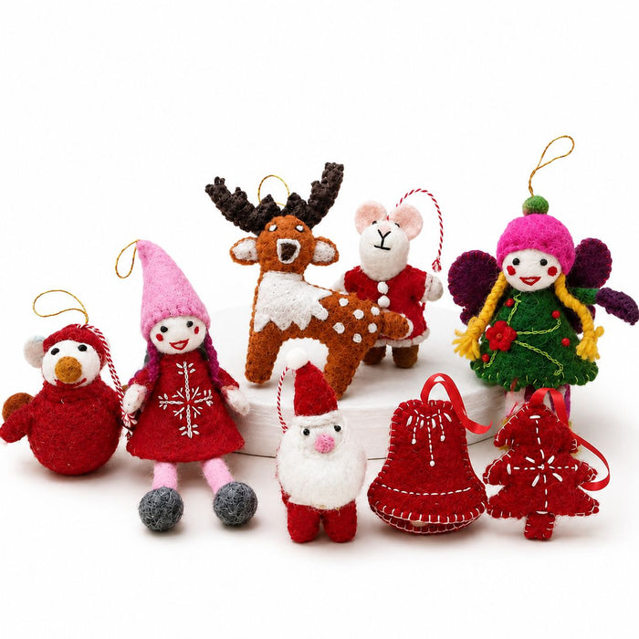 Cute Christmas Charms Felt Handbag Charms Set
