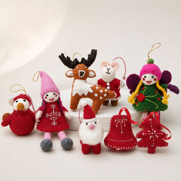 Cute Christmas Charms Felt Handbag Charms Set