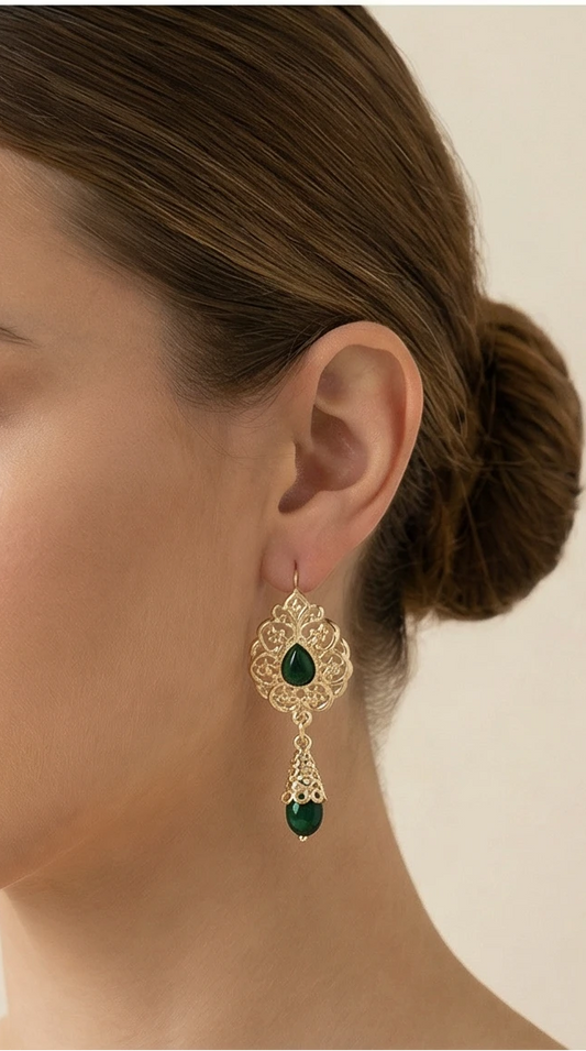 Darkgreen Nabi Earrings