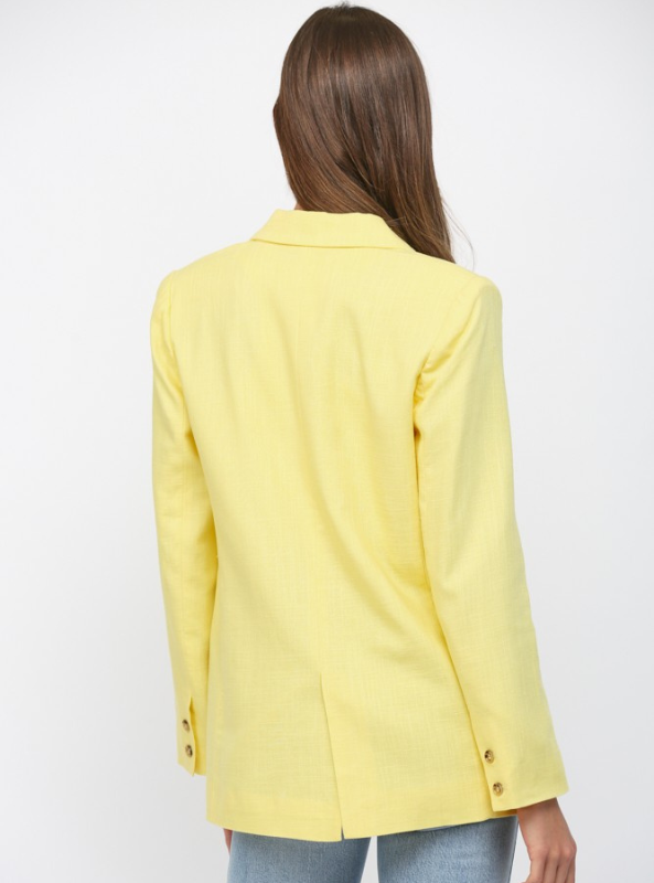 Double Breasted Blazer- Yellow