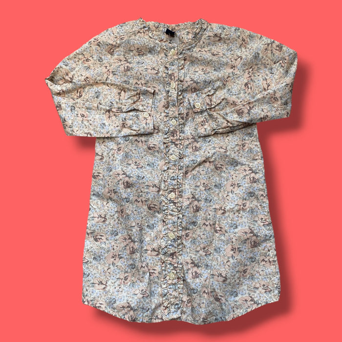 dusty pink gap floral dress, 5Y