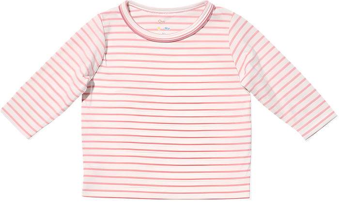 Edward Tee Shirt - Dusty Blue Mini Stripe