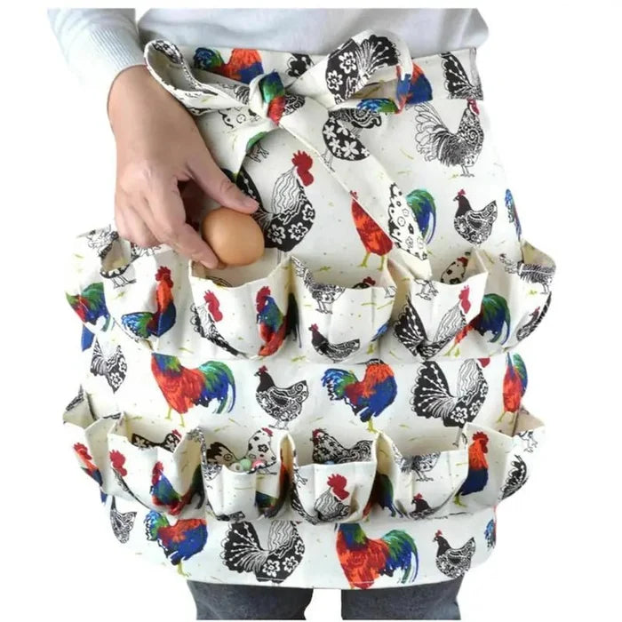 Egg Collecting Apron Assorted Styles Option 2 White