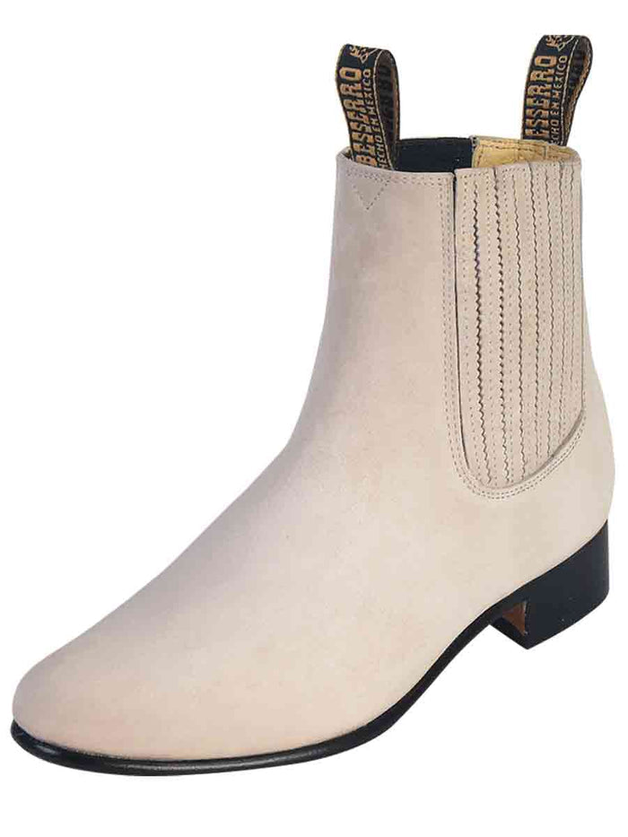 El Besserro Charro Boot - Nobuck Bone