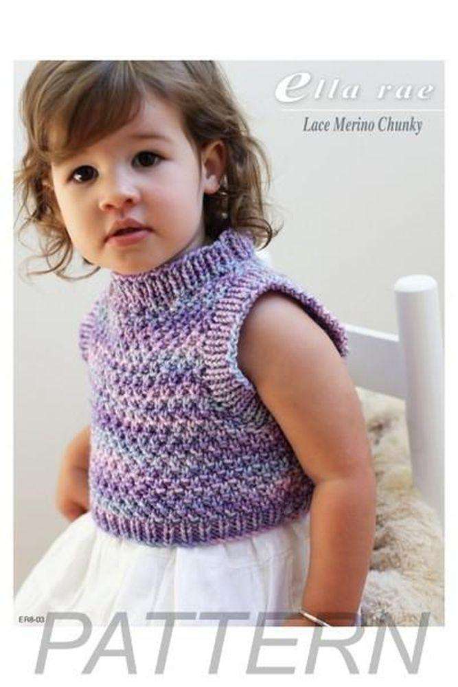 Ella Rae Lace Merino Chunky Double Moss Stitch Vest PATTERN ONLY-Patterns-Ella Rae-Alpaca Direct