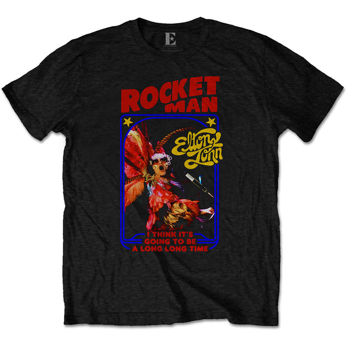 Elton John Unisex Tee - Rocketman Feather Suit Rock Off