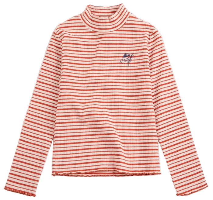Energy Flower Stripes Turtle Neck