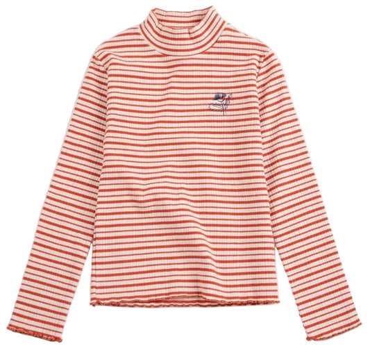 Energy Flower Stripes Turtle Neck