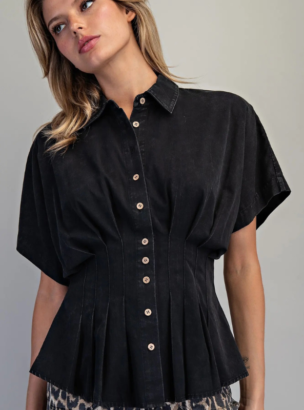 Evelyn Blouse-Ash Black