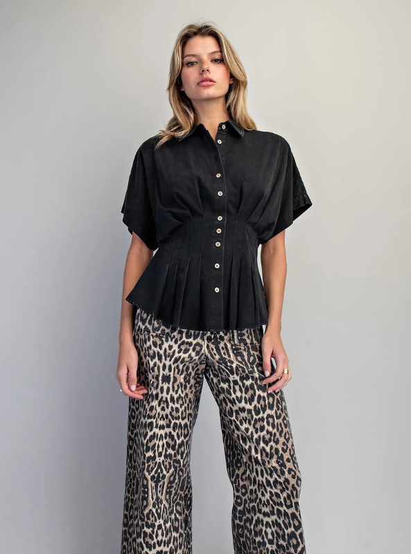 Evelyn Blouse-Ash Black