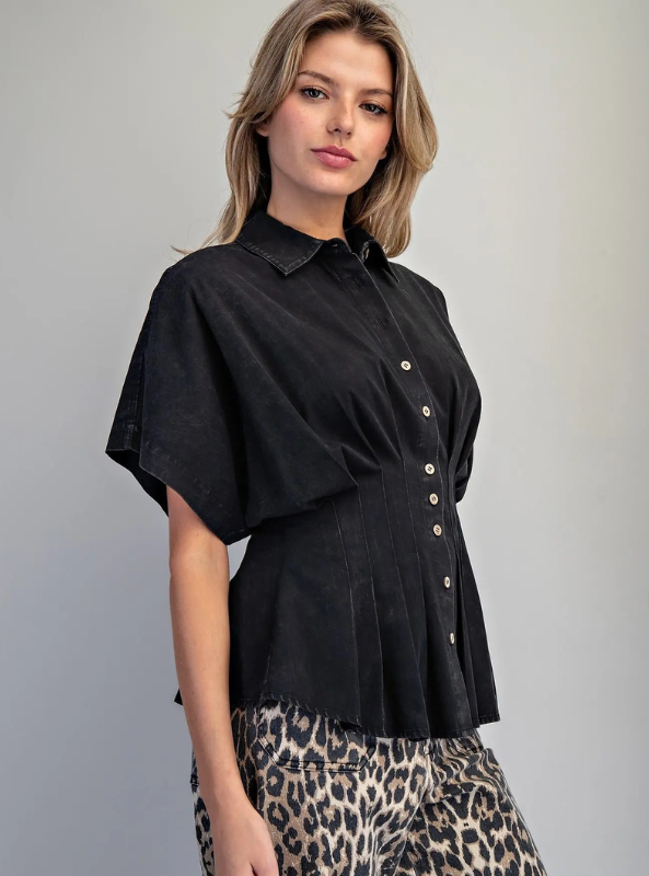 Evelyn Blouse-Ash Black