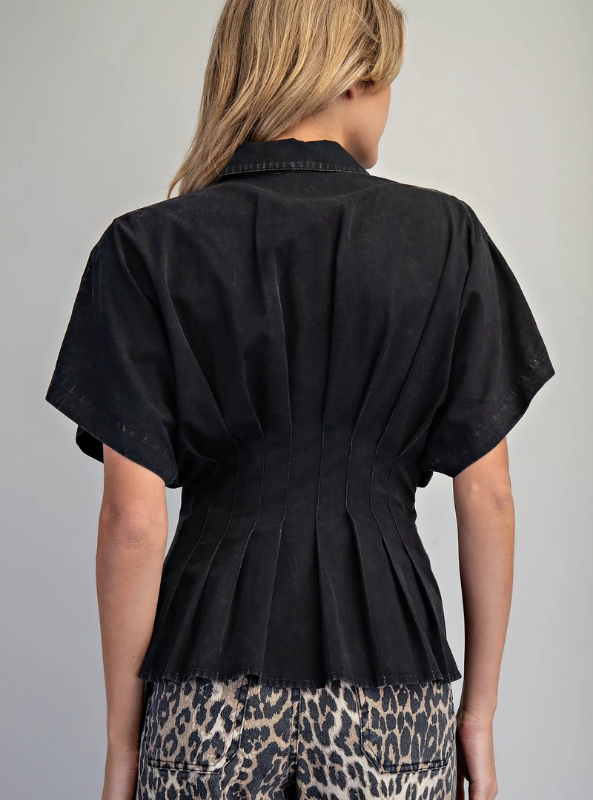 Evelyn Blouse-Ash Black