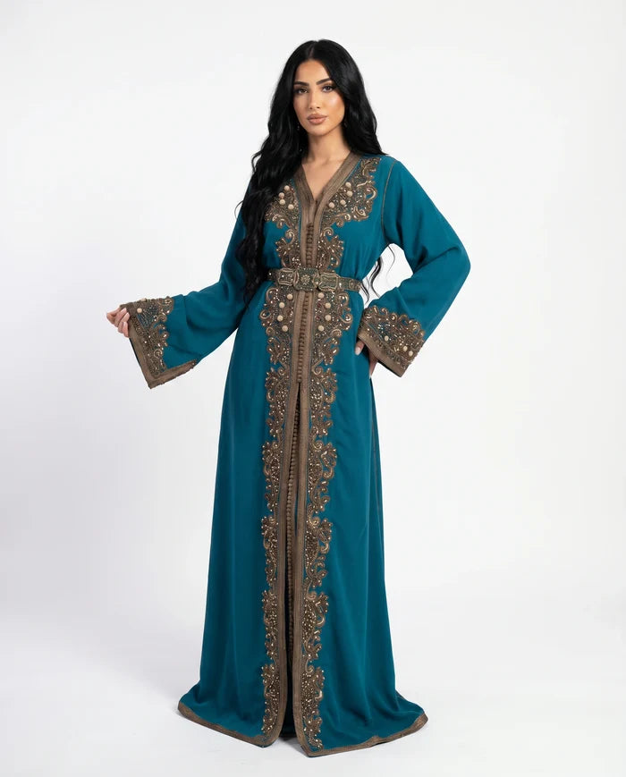 Exclusive Caftan selma Insectgreen