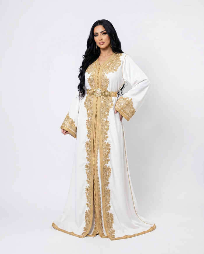Exclusive Caftan selma White