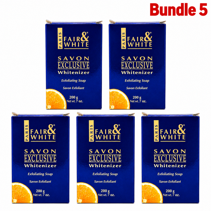 Fair & White Vit-C Exfoliating Soap 200g FW0021, vitamin C-enriched cleansing bar designed to gently exfoliate dead skin cells and remove impurities while leaving skin feeling soft, smooth, refreshed, and radiant-looking.