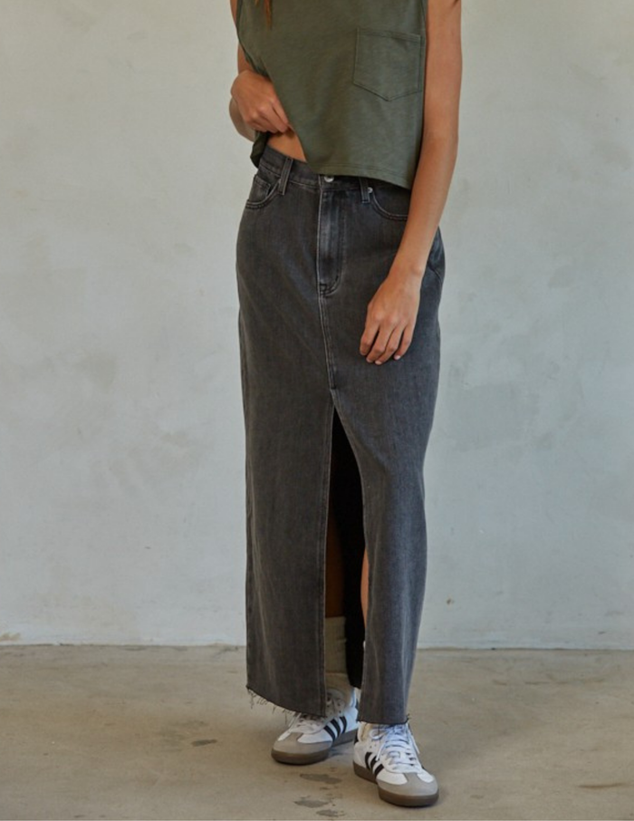 Fast Forward Skirt- Black Denim