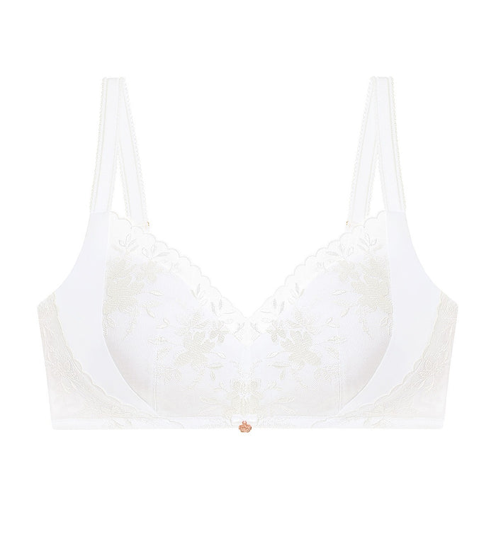 Florale Slimming Beauty Padded Bra - WHITE