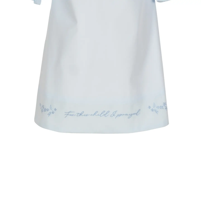 For This Child I Prayed Blue Newborn Daygown