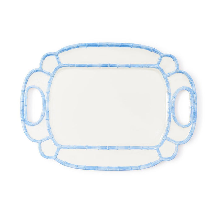 French Blue Bamboo Melamine Platter