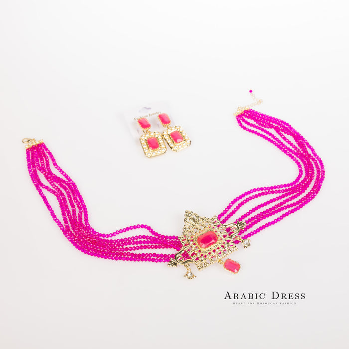 Fuchsia Youra Necklace set