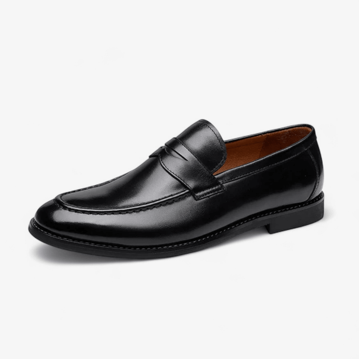 Genuine leather business dress shoes - AntoniosClothing - Black 1
