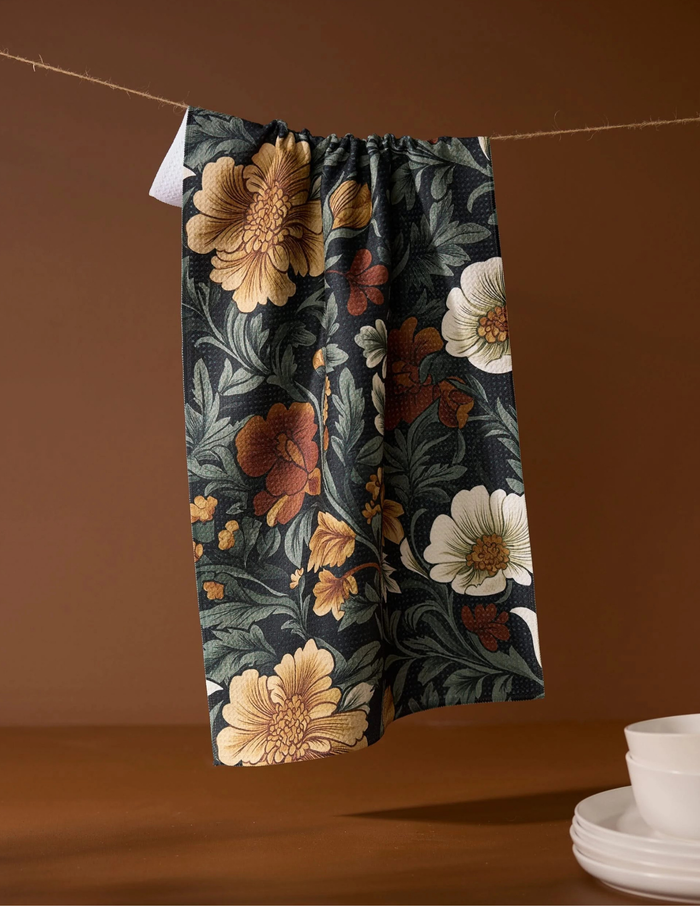 Classic Floral Tea Towel