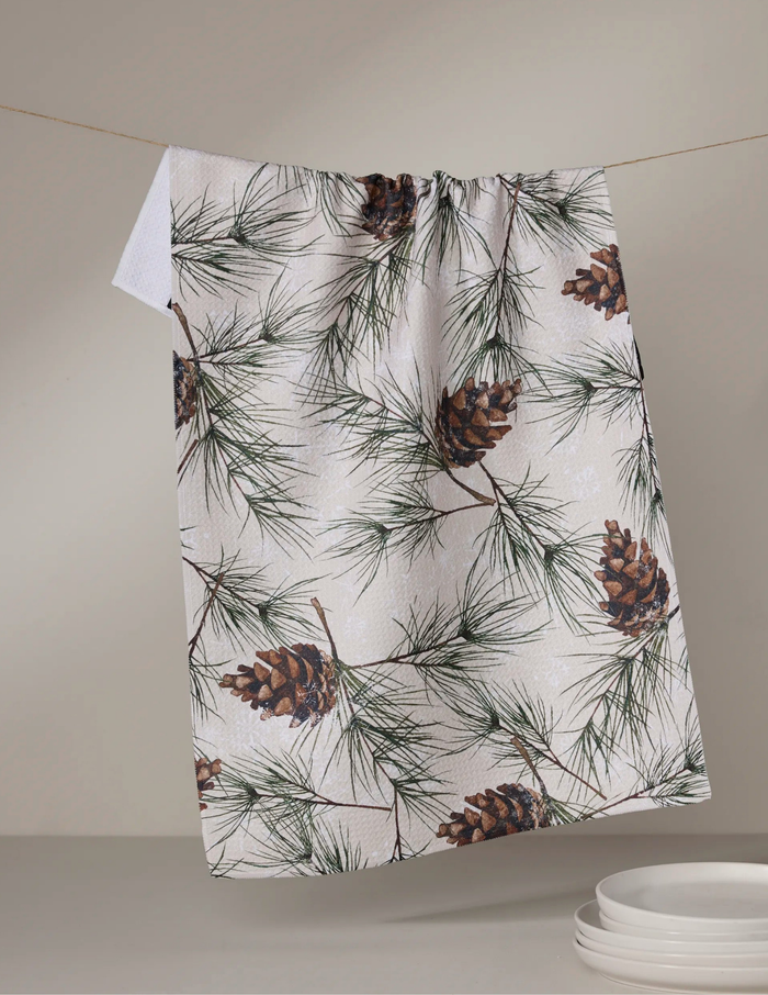 Evergreen Frost Tea Towel