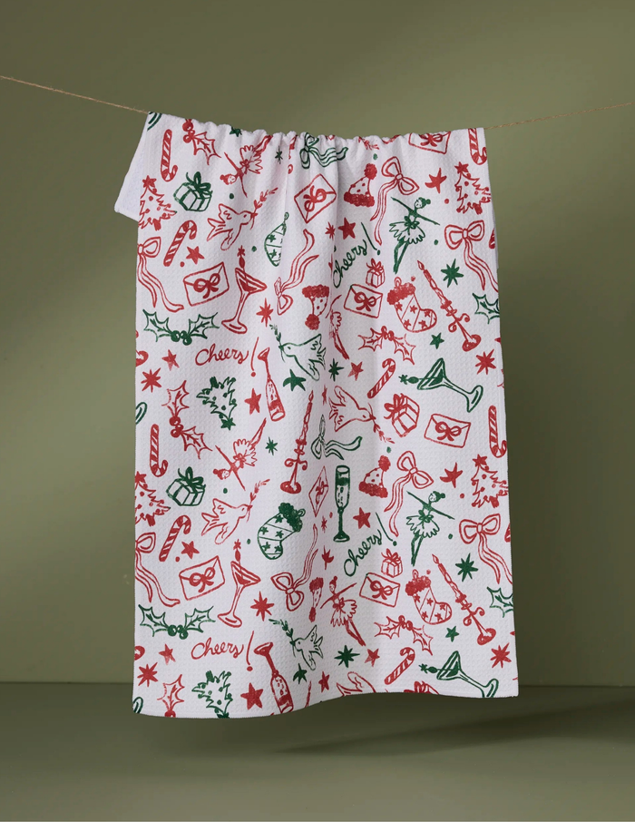 Holiday Doodles Multi Tea Towel