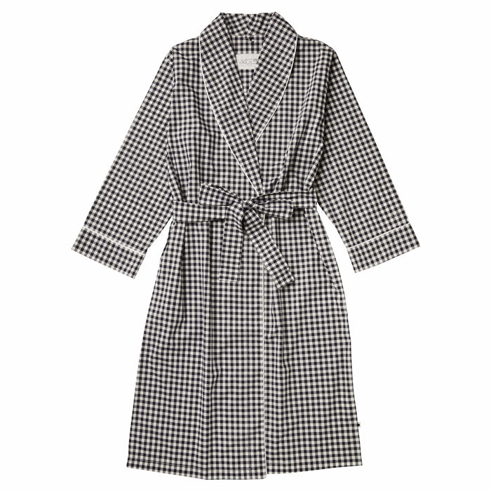 Gingham Luxe Pima Shawl Collar Robe