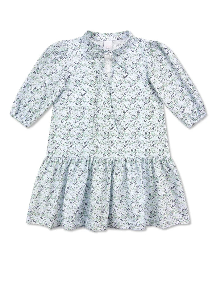 Girl's Blue Floral Haven Woven Sophia Dress