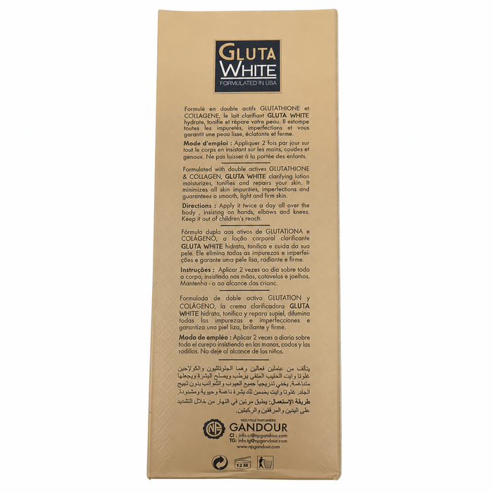 Gluta White Lotion | Hydrating Collagen Body Lotion - Yado African & Caribbean Market