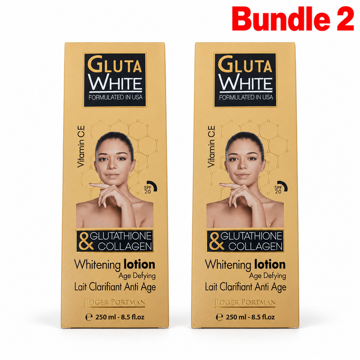 Gluta White Lotion, hydrating collagen body lotion designed to moisturize and soften skin while promoting a smooth, even-looking, healthy, and radiant complexion for daily skincare.