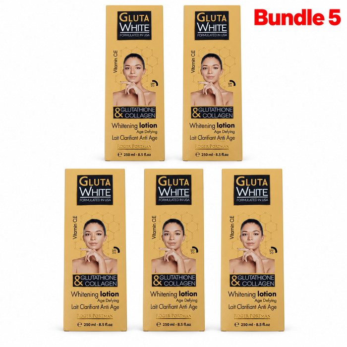 Gluta White Lotion, hydrating collagen body lotion designed to moisturize and soften skin while promoting a smooth, even-looking, healthy, and radiant complexion for daily skincare.