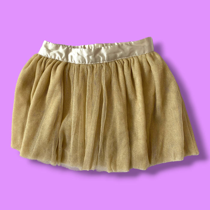 gold Joe Fresh sparkly tulle skirt, 3y