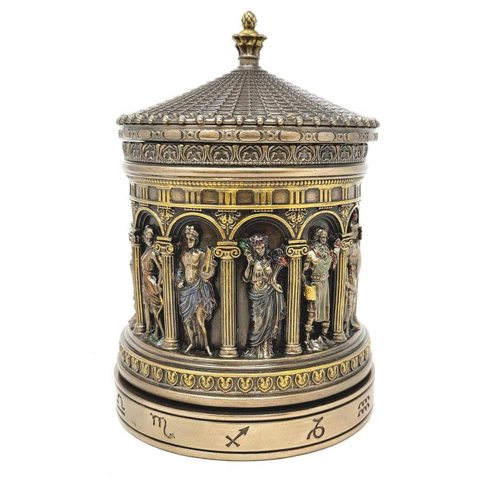 Greek Zodiac Rotunda Rotating Trinket Box