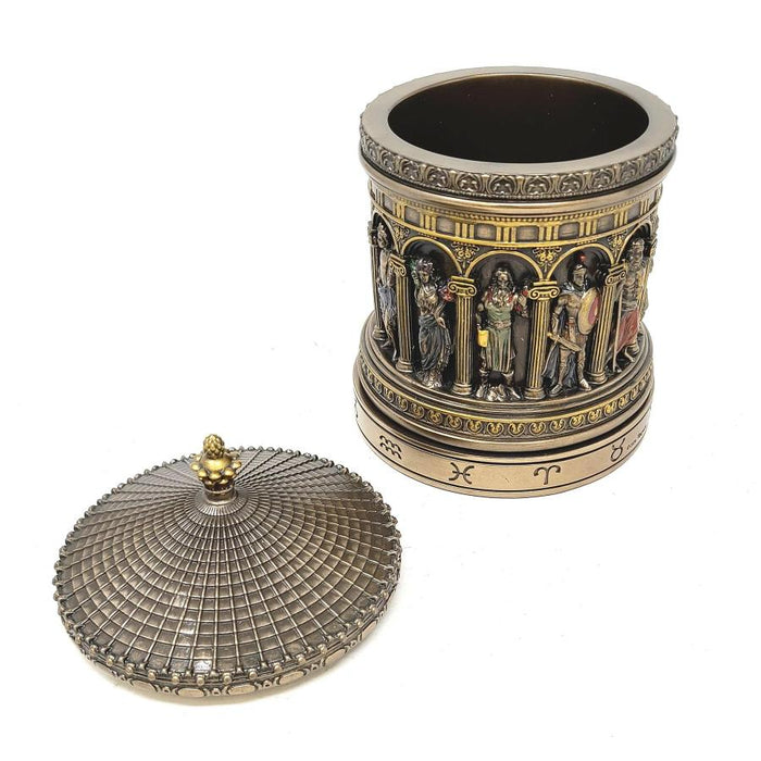 Greek Zodiac Rotunda Rotating Trinket Box