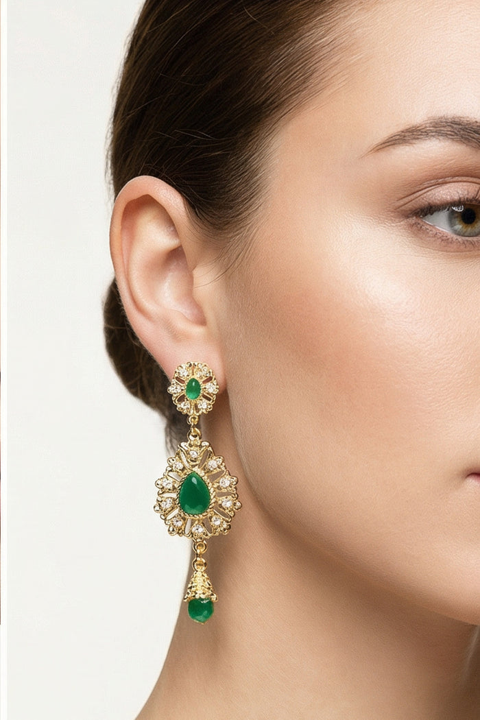 Green Ara Earrings