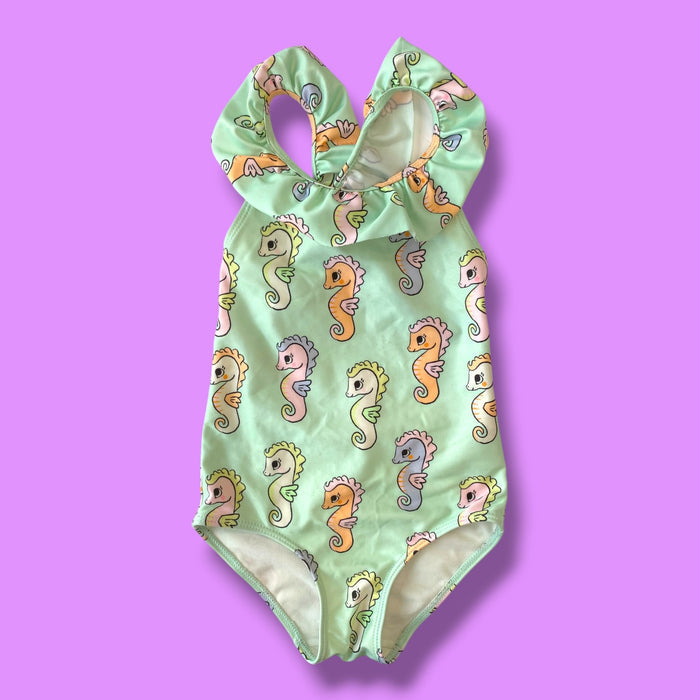 Green H&M Swimsuit, 2-3Y