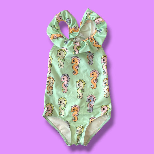 Green H&M Swimsuit, 2-3Y