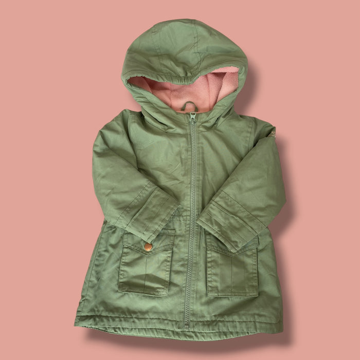 green Oshkosh spring jacket, 2t