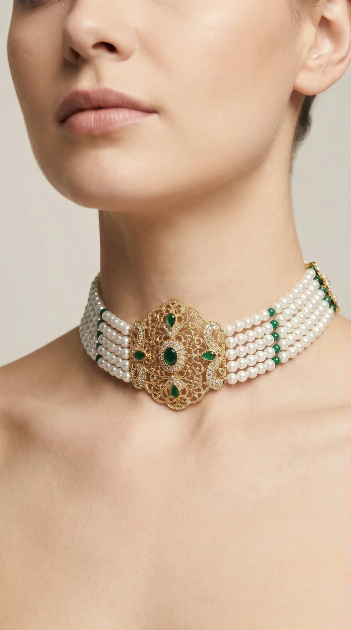 GREEN PEARL NECKLACE RO