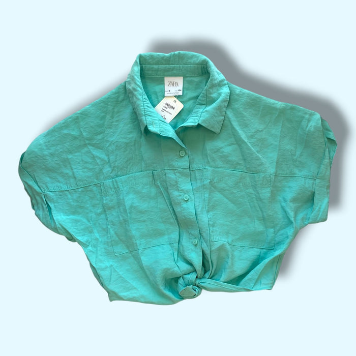 green Zara button top, 9y
