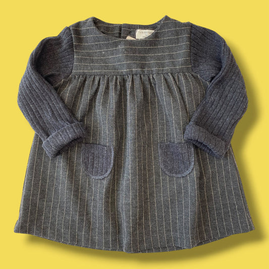 grey 1+ in the family dress, 12m