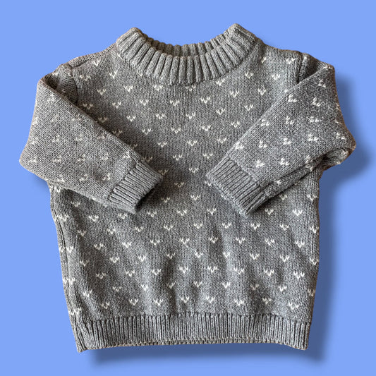 Grey Carters knit sweater, 3m